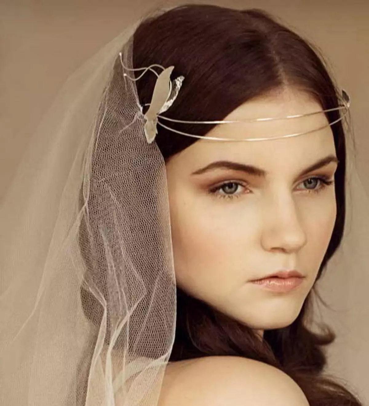 مدل موهای عروسی با Diadhem و Fata (54 عکس): یک ظاهر طراحی شده با گل برای عروسی برای عروس و سایر گزینه های در مراحل 7966_53