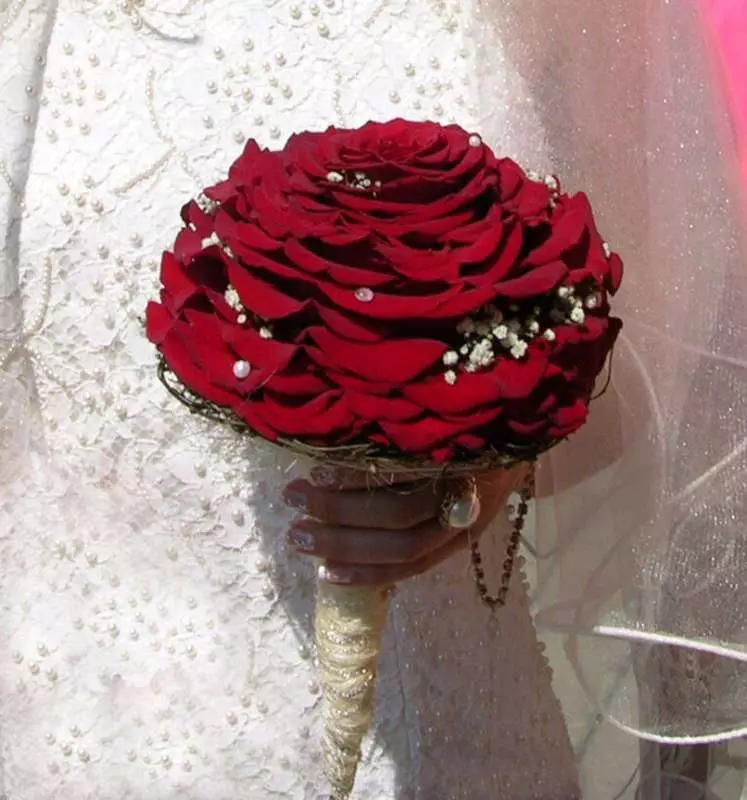 婚礼成分与小苍兰和满天星：红玫瑰（58张）新娘花束 7996_17