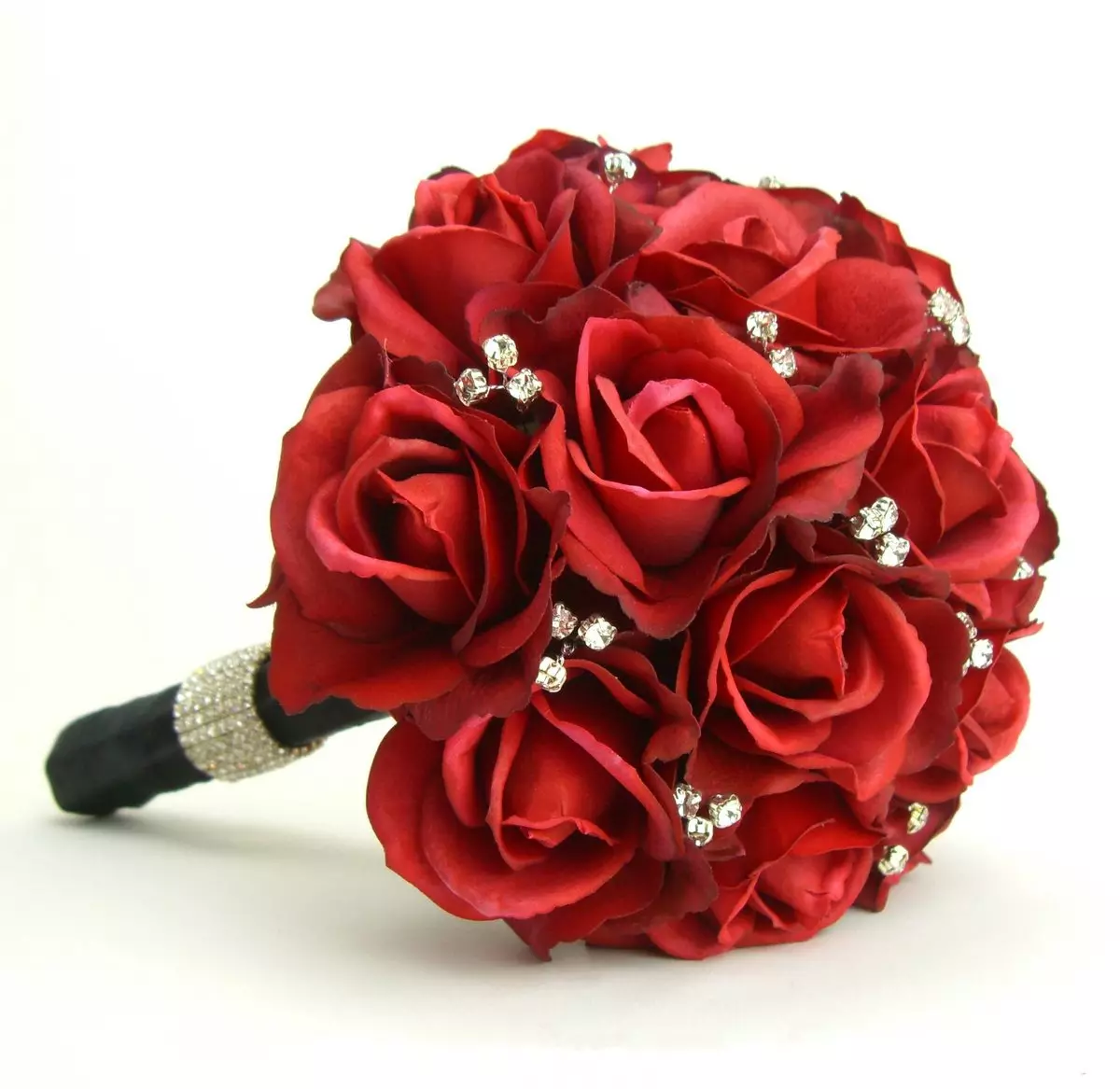 Svadobná kytica červených ruží (58 fotografií): svadobné kompozície s malou fréziou a gypsophila 7996_25