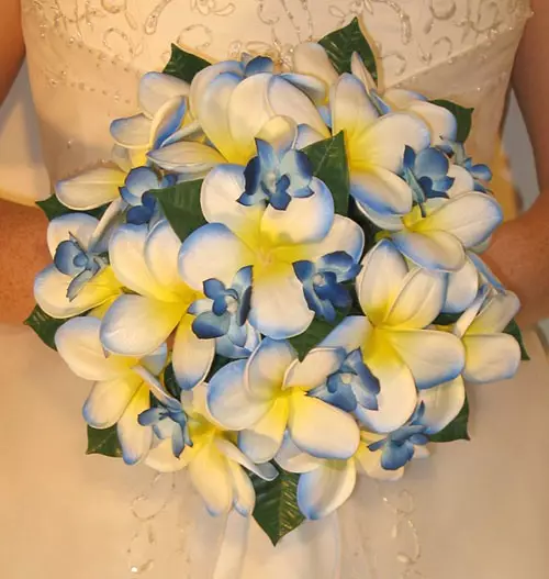 Svadbeni buket iz orhideja (49 fotografija): buketi orhideja s bijelim ružama i plavim mlinicama 7998_35