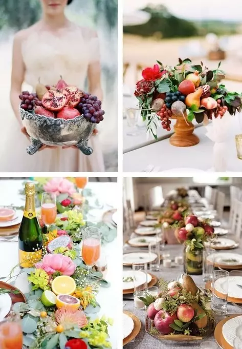 Овошен букет за свадба (44 фотографии): Изберете букет свадба букет со бобинки, зеленчук и цвеќиња 7999_42