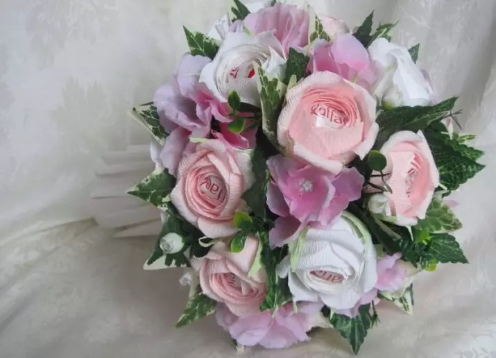 Bouquet ee nacnac ee aroos (60 sawir): Waxyaabaha nacnaca asalka ah ee aroosadda ee aroosadda 8000_3