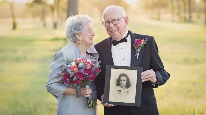 ქორწილის დღეს 75 წლის შემდეგ: რა არის ერთად 75 წლისთავისადმი? 8103_2