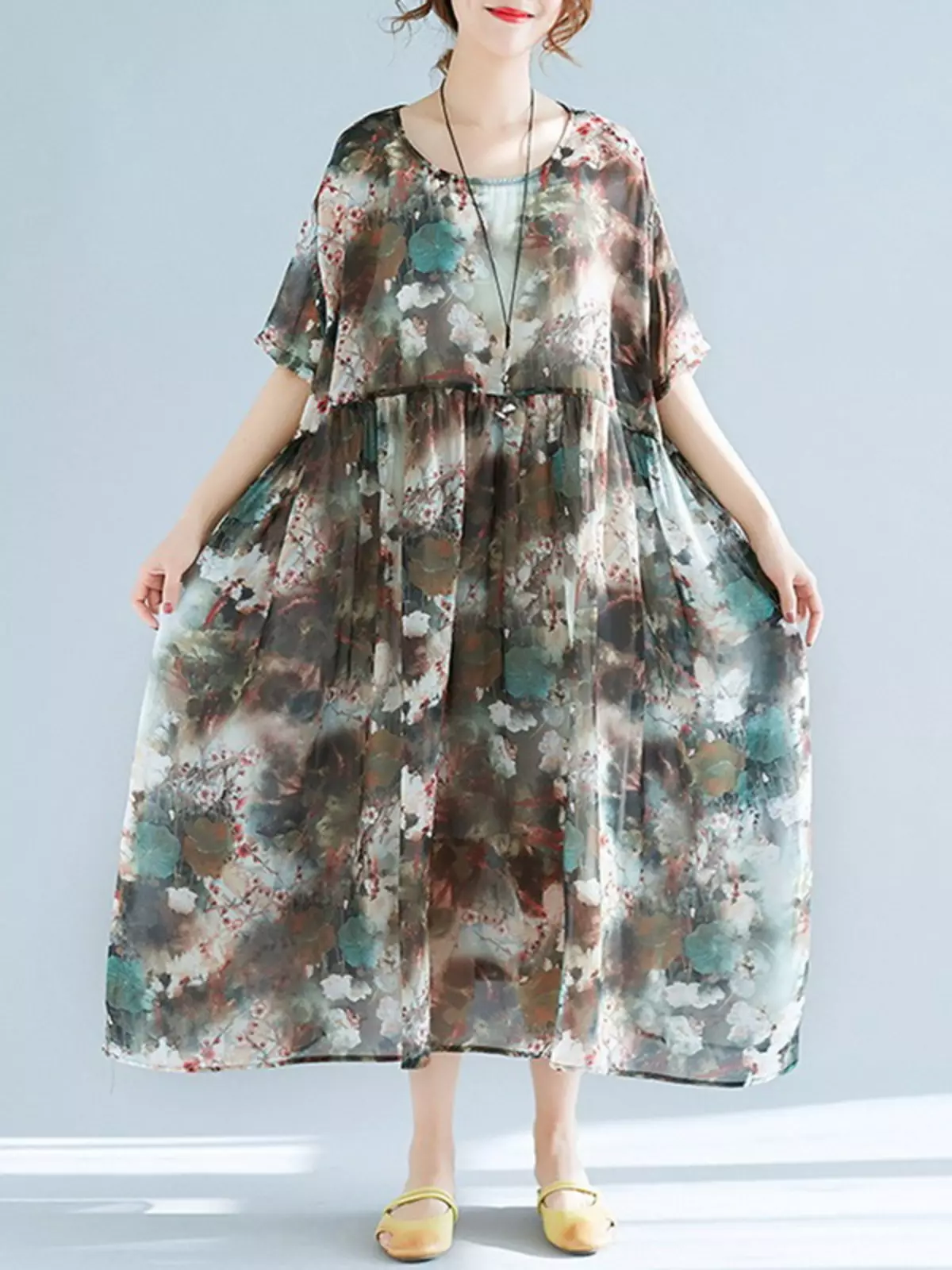 Bocho-στυλ φορέματα για πλήρη (99 φωτογραφίες): μοντέλα μεγάλου μεγέθους για γυναίκες, κομψές καλοκαιρινές και κομψές επιλογές διακοπών, άλλα στυλ φορέματα 815_35