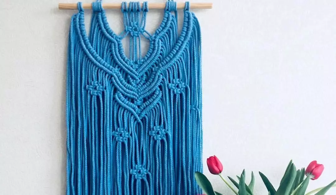 Macrame (41 fotos): ¿Qué es? Opciones de productos. ¿Cómo tejer patrones? Usando artesanías en el interior. Historia de origen 8179_35