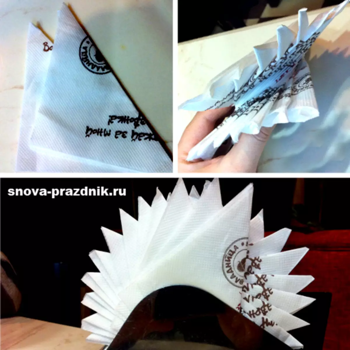 How beautiful to fold paper napkins in the napkin? 40 photos How to fold and how to put napkins for serving a table 8231_8