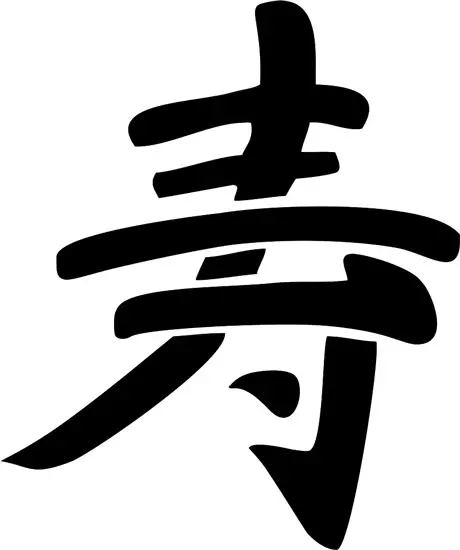 Hieroglyphs (40 foto): karakter kebahagiaan Cina, muga-muga, katresnan lan kasugihan. Kepiye cara narik kawigaten kesehatan lan dhuwit ing kulawarga? 8261_23