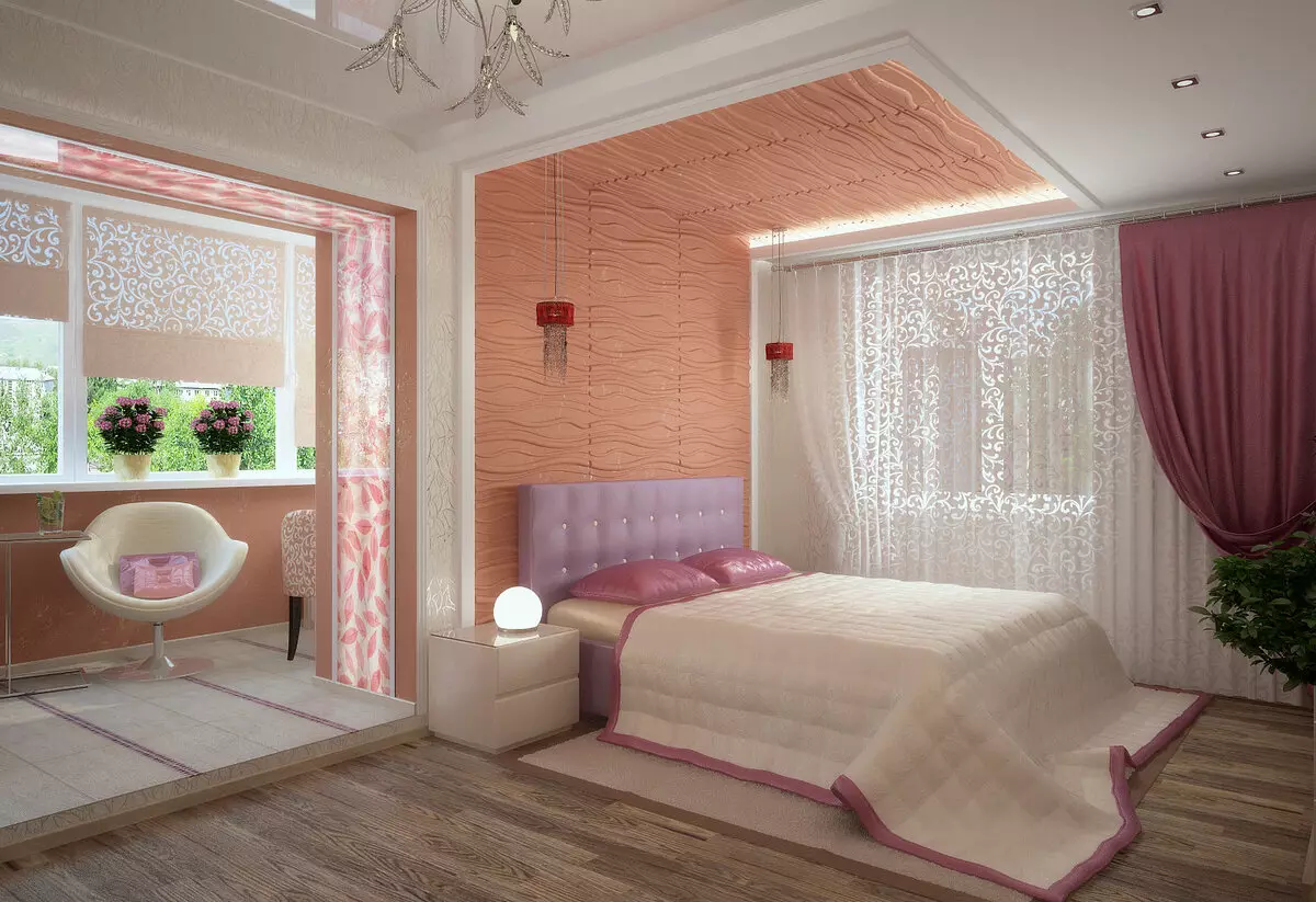 Bagaimanakah katil di Fengshui berada di bilik tidur? 29 foto katil linen katil yang betul dan warna. Apa yang perlu digantung di atas katil? 8266_18