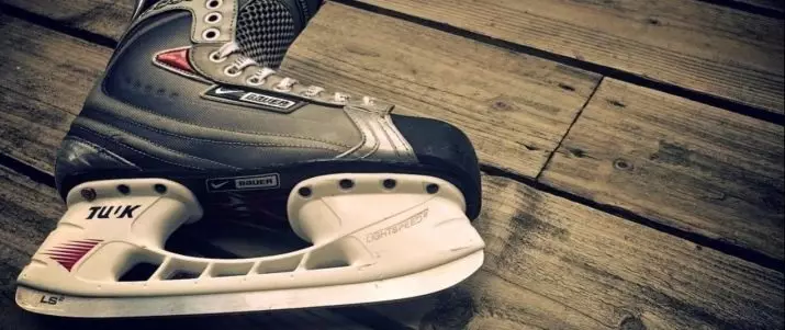 Skates Bauer: Hockey Modeller an hir Gréissten an cm. Puppelchen a Männer Skaten, hir Vollständegkeet. Blades an Insoles. Professionell an Amateur Modeller 8377_43