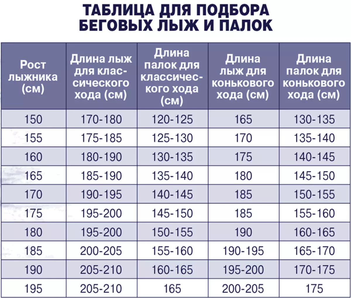 Дауылданған конькимен жүгіру үшін шаңғышыларды қалай таңдауға болады? Ростовка ересектерге арналған және балаларға арналған ұзындықтарды таңдау. 175, 180 см, ал екіншісі өсуден дұрыс мөлшерін таңдау 8384_11