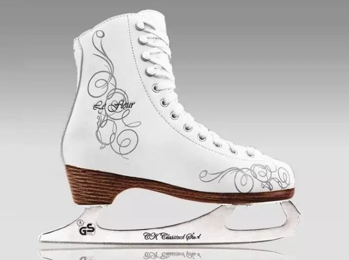 花樣滑冰（49張）：女性和男士，黑色和白色的冰鞋。什麼是與普通冰鞋不同的東西以及如何選擇它們？方面 8390_25