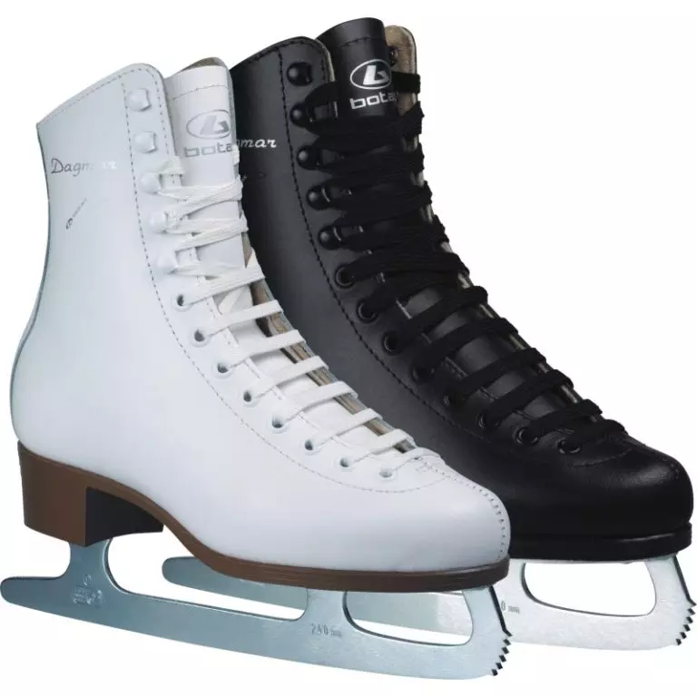 Figure Skate (49 Mga Litrato): Mga babaye ug lalaki, itom ug puti nga mga skate. Unsa ang lahi sa ordinaryong mga skate ug kung giunsa kini pagpili? Mga sukat 8390_33