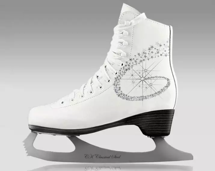 花样滑冰（49张）：女性和男士，黑色和白色的冰鞋。什么是与普通冰鞋不同的东西以及如何选择它们？尺寸 8390_35