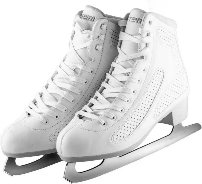花样滑冰（49张）：女性和男士，黑色和白色的冰鞋。什么是与普通冰鞋不同的东西以及如何选择它们？尺寸 8390_36