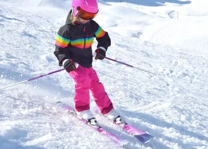 Baby Ski fir 5-6 Joer: Wéi wielen déi richteg éischt Ski? Modeller mat Schong an ouni 8433_19