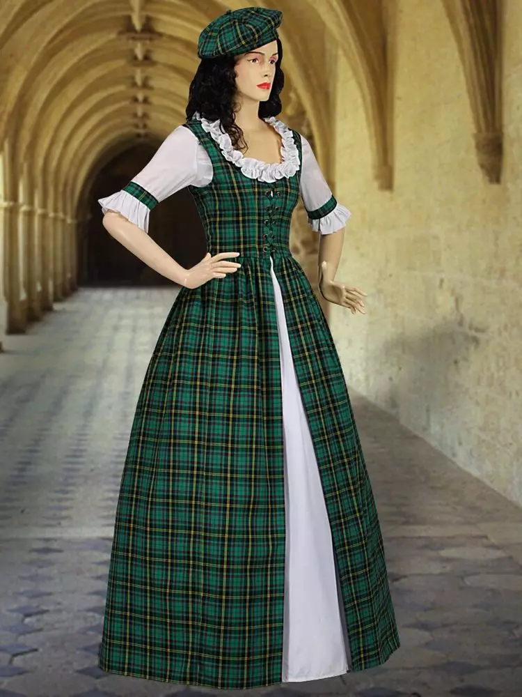 Kostum Irlandia (47 Foto): Klambi wanita nasional wong Irlandia, kostum tari sing nganggo Irlandia 843_28