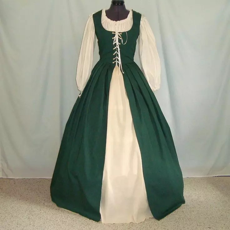 Kostum Irlandia (47 Foto): Klambi wanita nasional wong Irlandia, kostum tari sing nganggo Irlandia 843_32