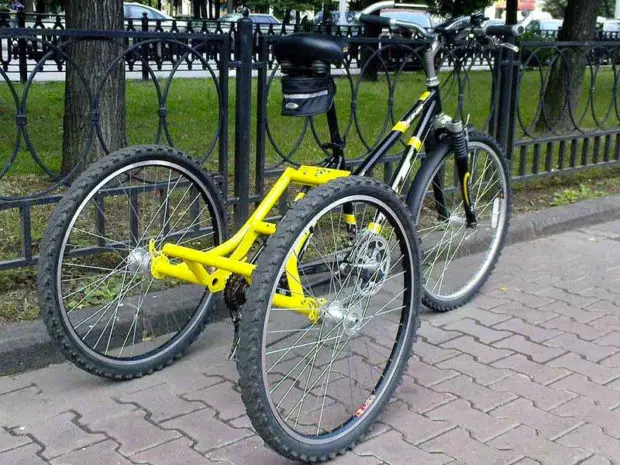 Odrasli koles (34 fotografij): Kako izbrati? Velikost in teža svetlobnih modelov, dolžine in drugih dimenzij koles s trupom, navadnimi in majhnimi kolesi za odrasle 8456_6