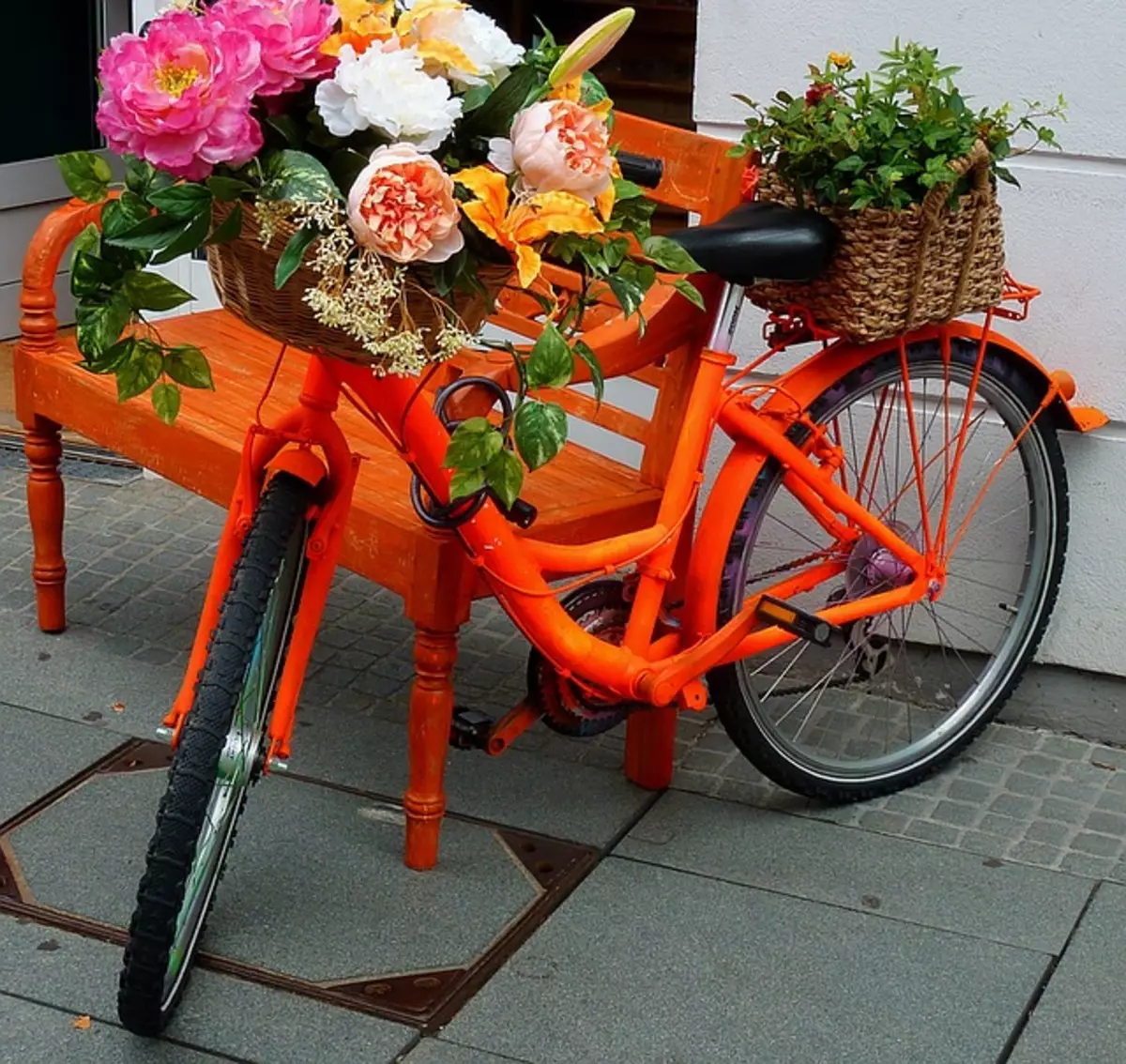 鮮花立場：鍛造模型和可可自行車，地板裝飾花屋，木製和其他花自行車 8458_9