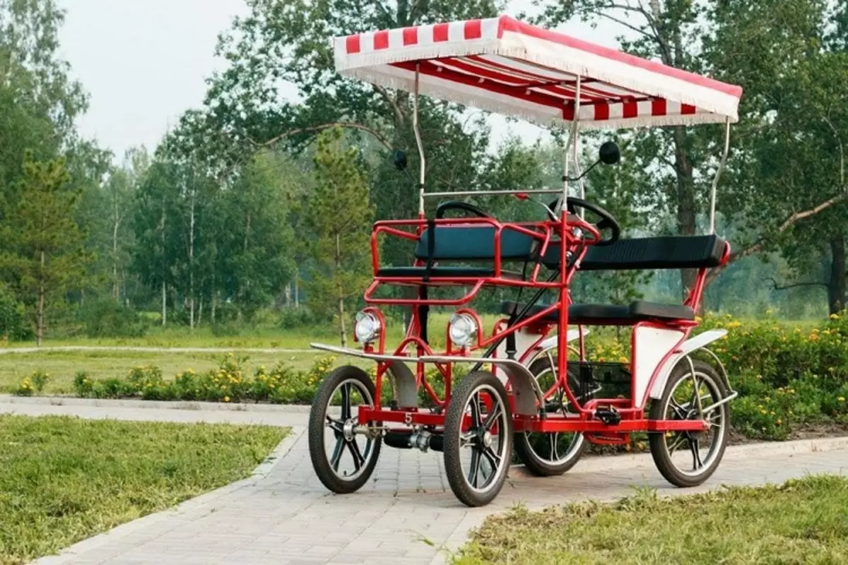 Vleloriksha (awọn fọto 17): Rickshaw Rickshaw Awọn kẹkẹ pẹlu Motor, Velak ina, Velak ina, Velak ina pẹlu firiji kan 8468_7