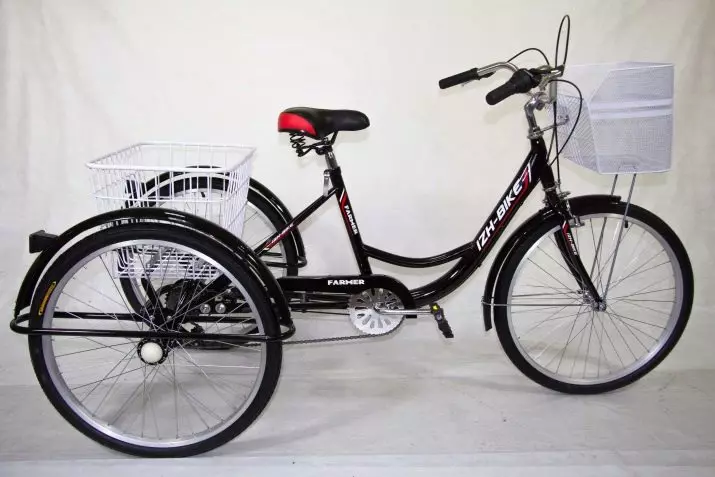 Bicicleta de tres rodas (37 fotos): Selección dun modelo cunha cesta para persoas maiores e desactivadas. Revisións de propiedade 8495_31