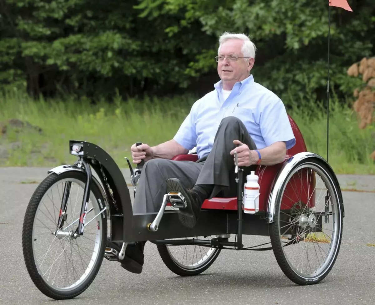 Driewielige fiets (37 foto's): selectie van een model met een mand voor ouderen en gehandicapten. Eigendom beoordelingen 8495_6