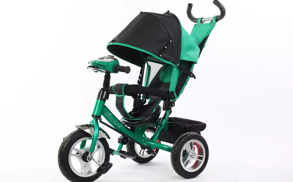 Bicicleta para niños con un mango de 1 año (30 fotos): ¿Cómo elegir una bicicleta de tres ruedas para un niño? Tipos y marcas 8500_5