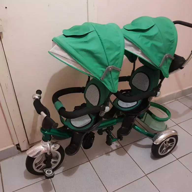 Fahrrad für Zwillinge: Doppeltrycle von Kindern mit Twins-Griff, Models mit zwei Stühlen für Kinder verschiedener Altersgruppen 8505_24