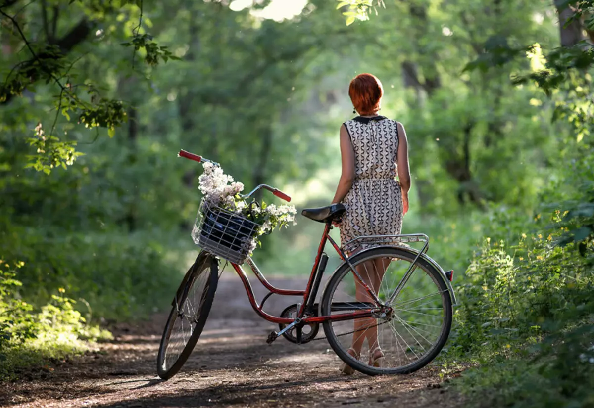 ქალი ველოსიპედით კალათაში: Dame City Walking და ქალაქგარე Bike ერთად კალათაში წინ 8537_14