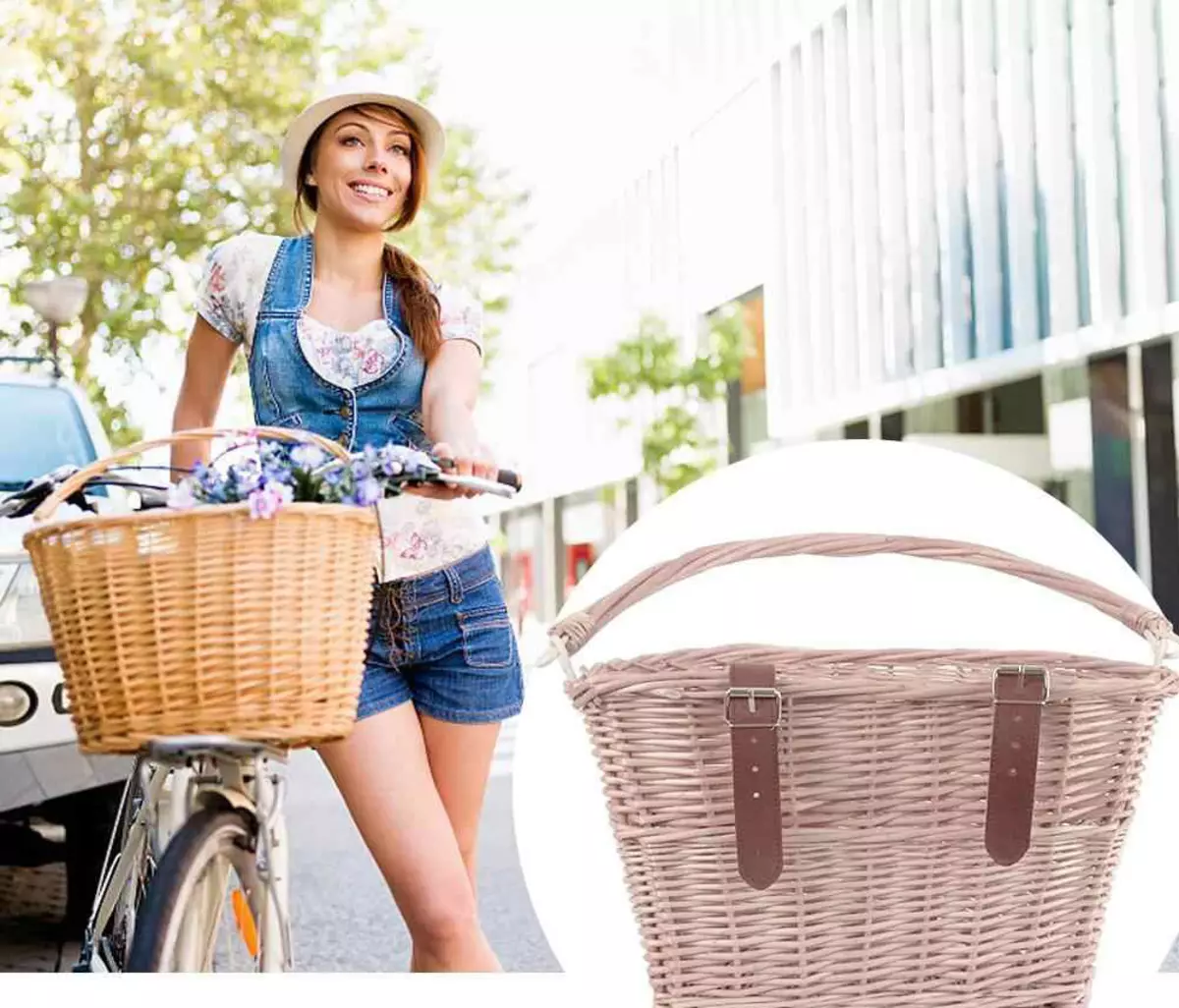 Female bike with basket: Dame city walking and countryside bike with basket ahead 8537_18