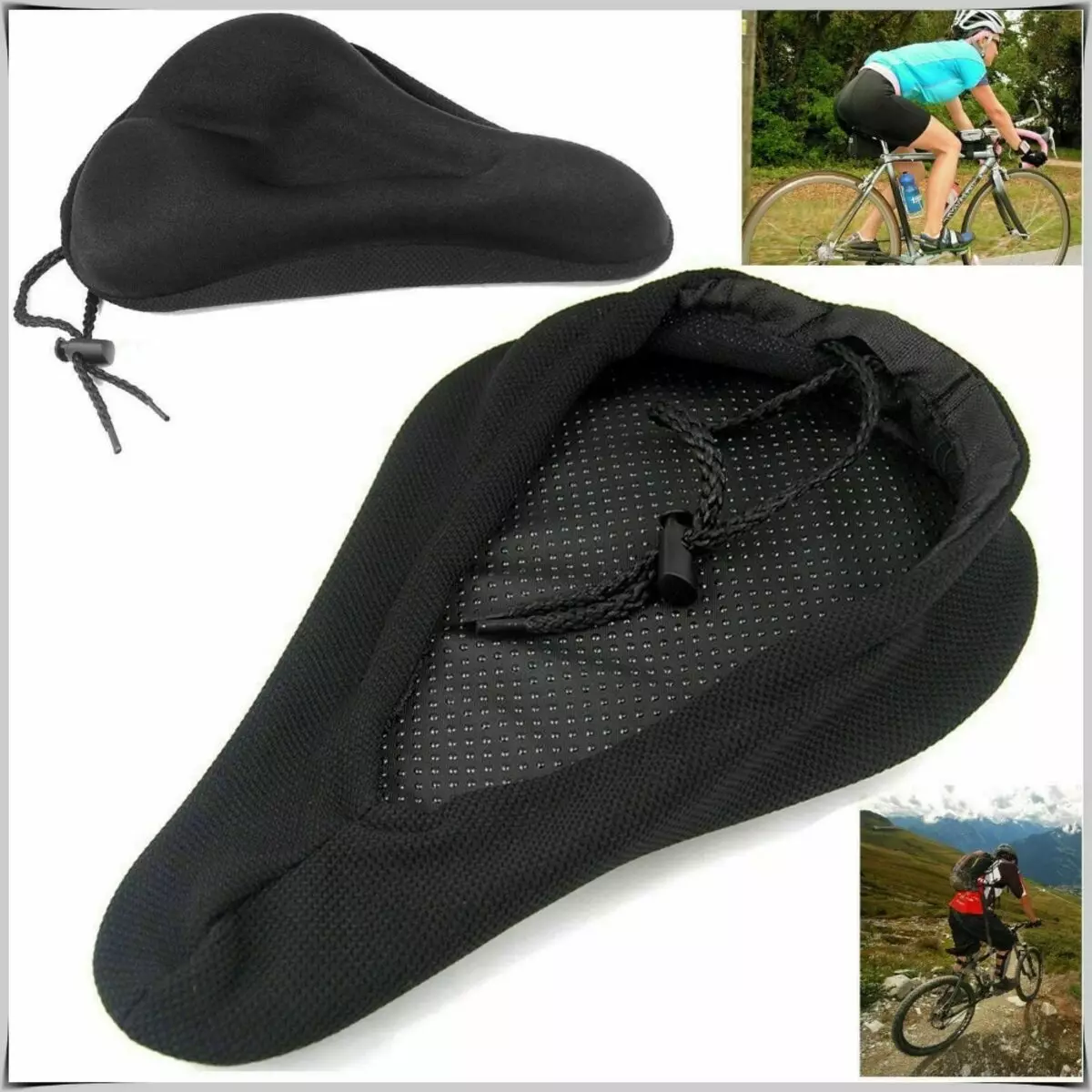 Bicycle Seat Covers: Soarten lining op fyts saddel. Kies sêfte gels, silikon en oare kappen 8567_2