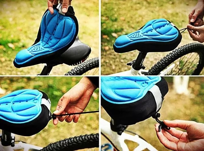Pokrovi sedeža za kolesa: Vrste obloge na sedlu kolesa. Izberite mehke gele, silikonske in druge ogrinjala 8567_22