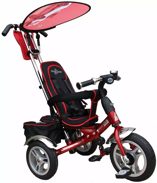 ଏକ ଶିଶୁ ପାଇଁ ସାଇକେଲ stroller (45 ଫଟୋ): 1 ବର୍ଷ ବାଳକମାନଙ୍କୁ ର tricycle cyclers ର ଚୟନ, ପଦଚାଳନା ମଡେଲ folding ର ସମୀକ୍ଷା 8581_24