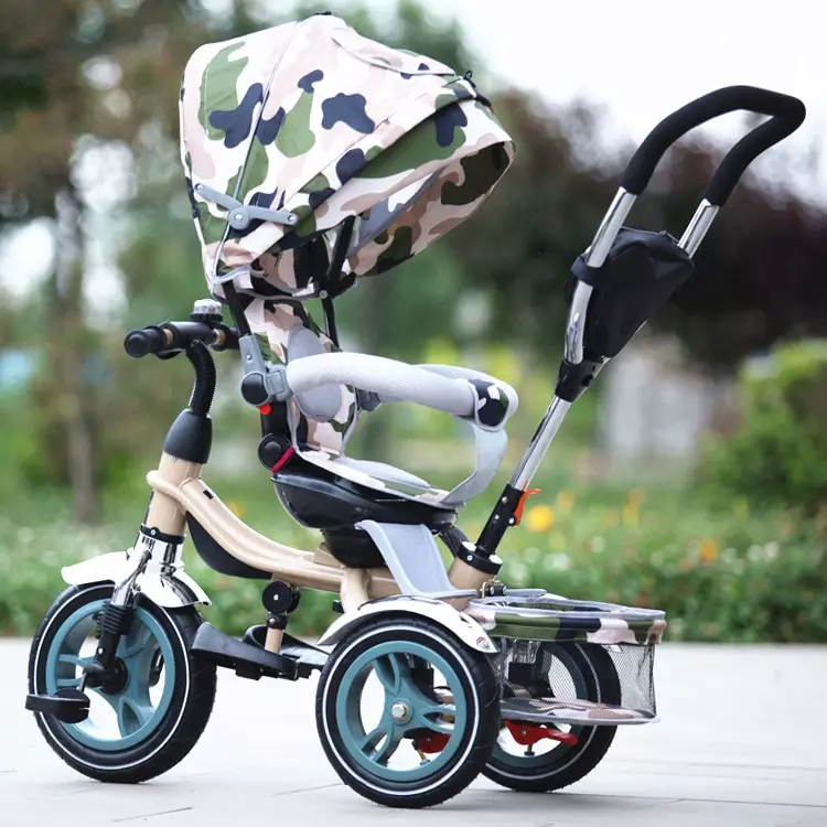 Polkupyörän rattaat: Cycle Bells -ominaisuudet äidille, lasten, lasten muuntajan ja aikuisten mallien kanssa 8583_11