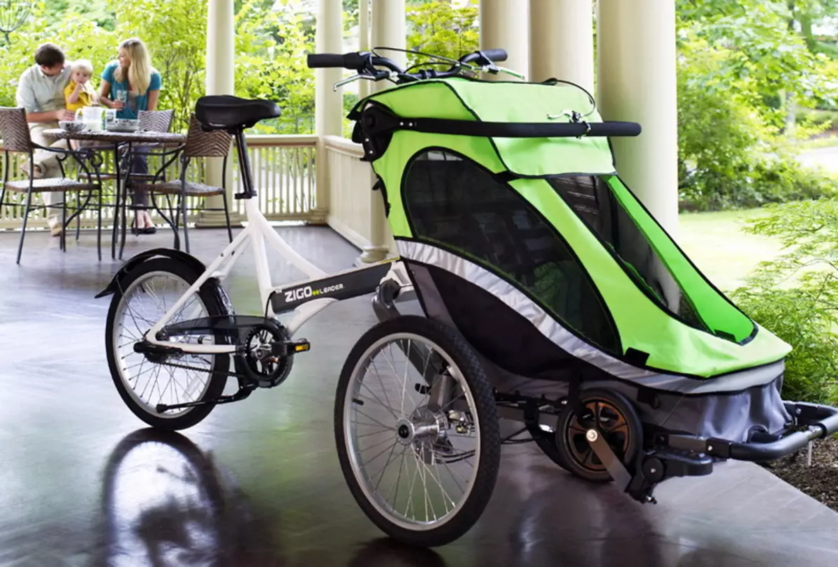 Polkupyörän rattaat: Cycle Bells -ominaisuudet äidille, lasten, lasten muuntajan ja aikuisten mallien kanssa 8583_16