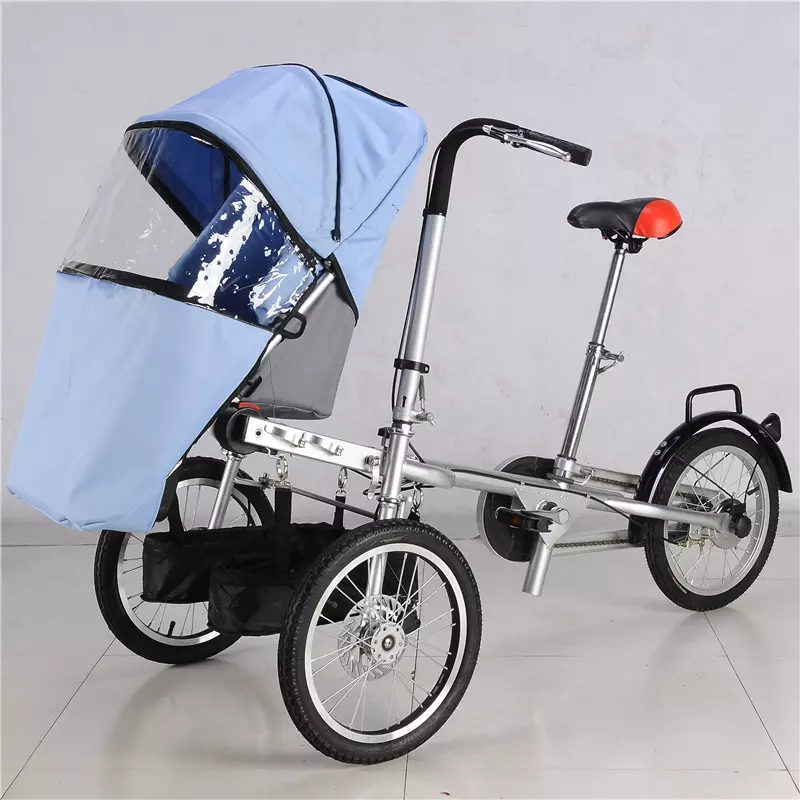 Polkupyörän rattaat: Cycle Bells -ominaisuudet äidille, lasten, lasten muuntajan ja aikuisten mallien kanssa 8583_2