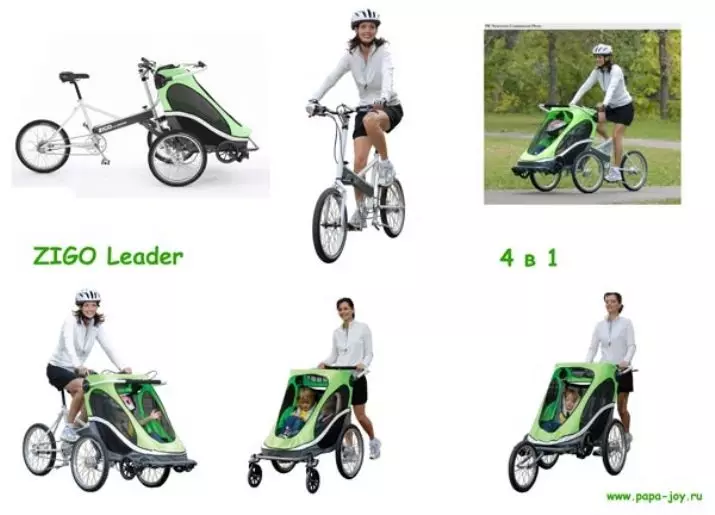 Polkupyörän rattaat: Cycle Bells -ominaisuudet äidille, lasten, lasten muuntajan ja aikuisten mallien kanssa 8583_20