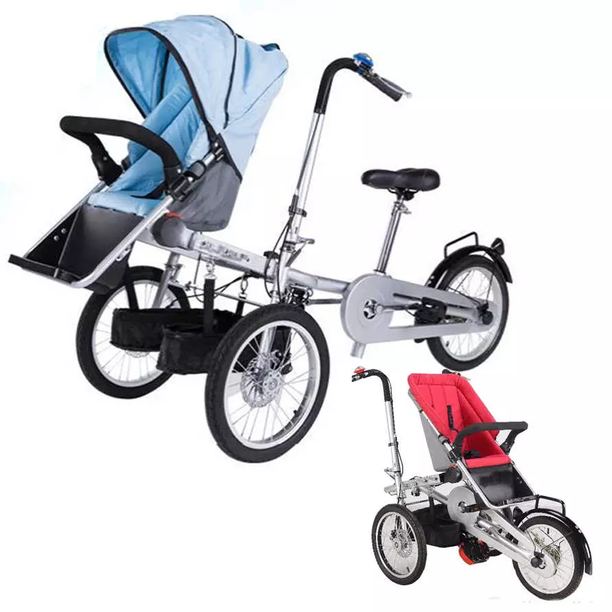 Polkupyörän rattaat: Cycle Bells -ominaisuudet äidille, lasten, lasten muuntajan ja aikuisten mallien kanssa 8583_5