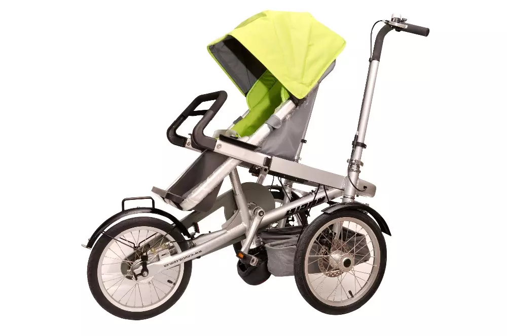 Polkupyörän rattaat: Cycle Bells -ominaisuudet äidille, lasten, lasten muuntajan ja aikuisten mallien kanssa 8583_7