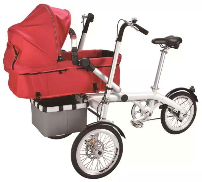 Polkupyörän rattaat: Cycle Bells -ominaisuudet äidille, lasten, lasten muuntajan ja aikuisten mallien kanssa 8583_8