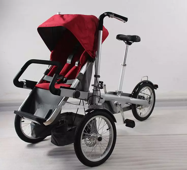 Polkupyörän rattaat: Cycle Bells -ominaisuudet äidille, lasten, lasten muuntajan ja aikuisten mallien kanssa 8583_9