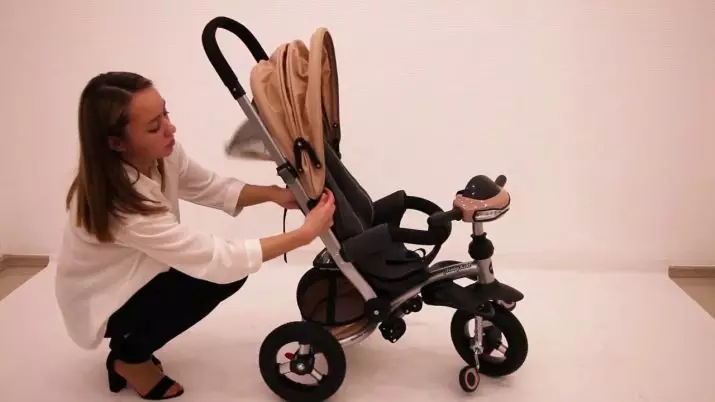 Dviračiai Moby Kids: Baby 3 ratų dviračiai komfortas ir lyderis 360 °, vežimėlis Trike 10x10 oro automobilis ir kiti modeliai 8605_12