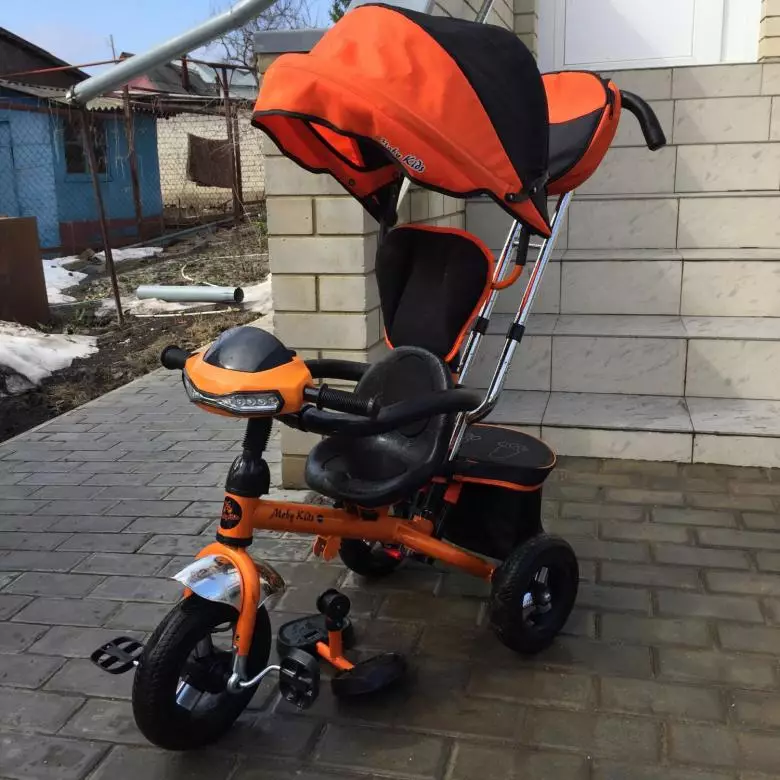 Ποδήλατα Moby Kids: Baby 3 τροχών Ποδήλατα άνεση και ηγέτης 360 °, καροτσάκι Trike 10x10 Air αυτοκίνητο και άλλα μοντέλα 8605_6