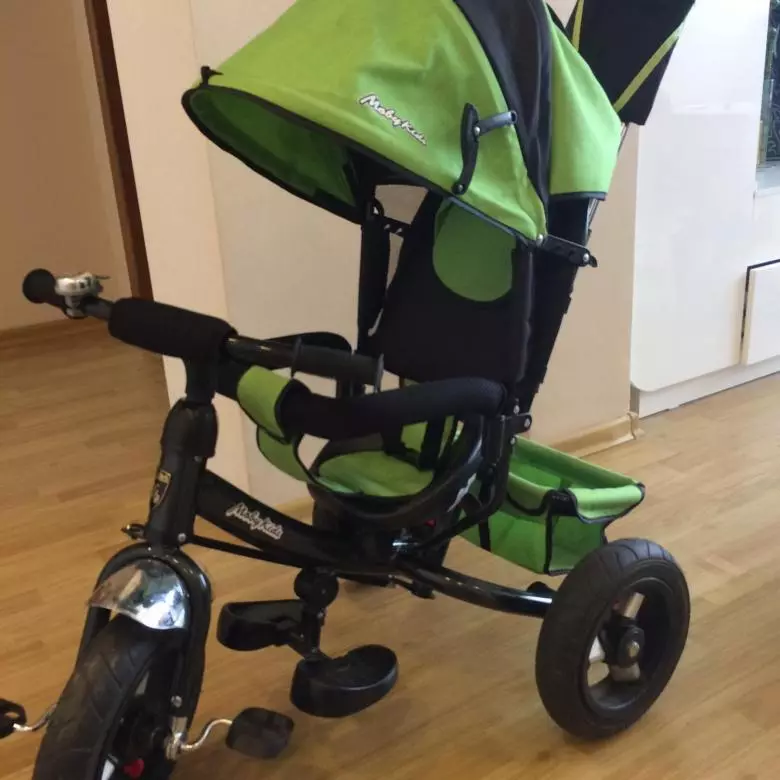 Mabhasikoro Moby Kids: Baby 3-Wheel mabhasikoro Comfort uye Mutungamiriri 360 °, 10x10 Air Car Stroller TRIKE uye dzimwe mhando 8605_7