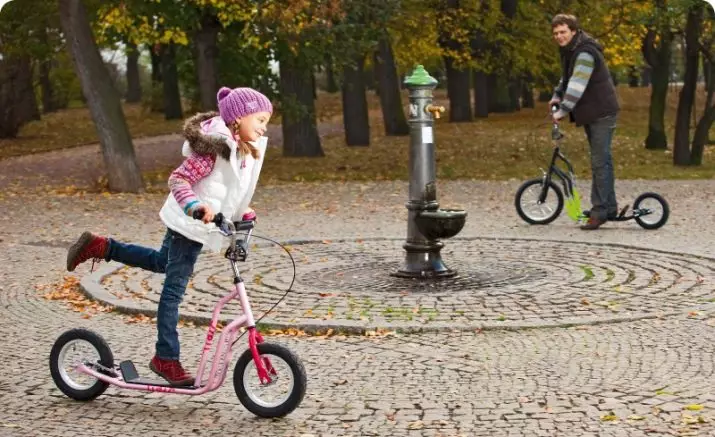 Scooters para un adolescente (21 fotos): calificación de buenos scooters con ruedas grandes y pequeñas para niños y niñas de 9 a 12 años y 14 años. ¿Cómo elegir lo más fresco? 8644_18