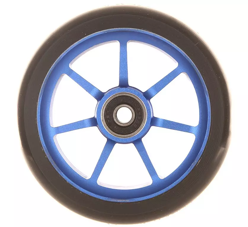 Räder für Roller: Modelle mit einem Durchmesser von 100, 110, 175, 200 mm und anderen. Gummi- und Pneumokappen. Was ist besser zu wählen? 8648_16