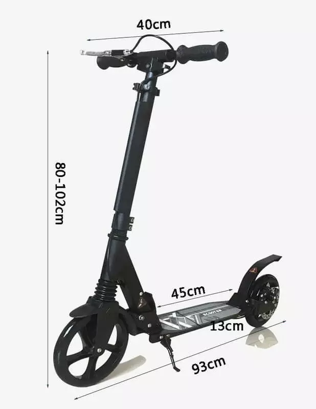 踏板車城市踏板車：帶手動或磁盤制動器的欺詐手，成人和青少年的型號，評論 8651_11