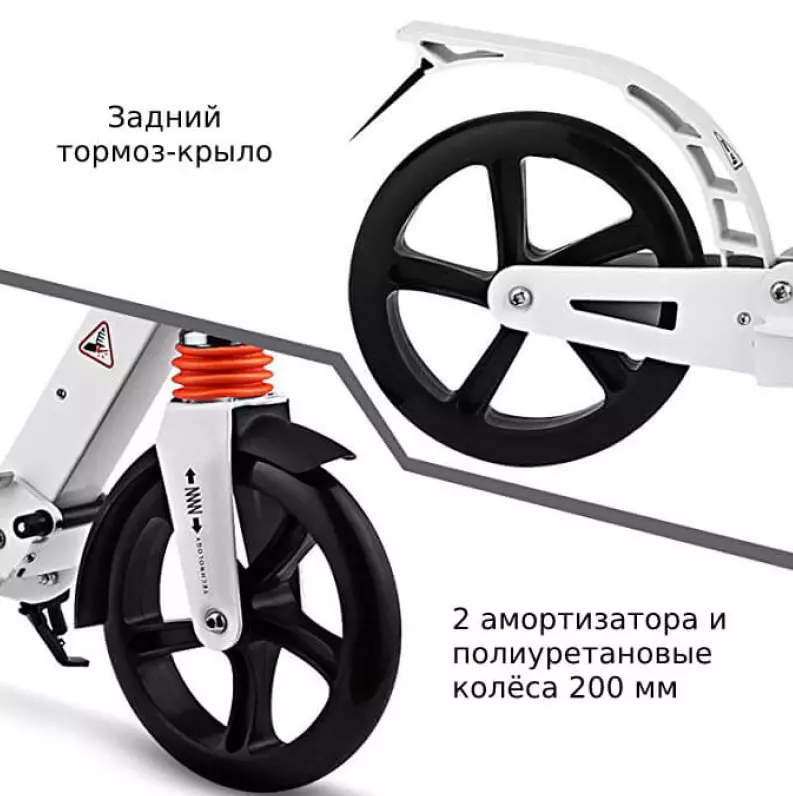 Scooter Urban Scooter: Trick Scooter with manual or disk brake, models for adults and teenagers, reviews 8651_4