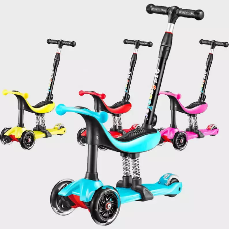 Shatters with seats: three-wheeled children's car scooters with a motor and other models for a child and adult 8662_19