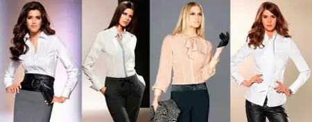 Бизнес һәм офис хатын-кызлар блузкасы (33 фото): Бизнес һәм офис стилендәге блузка нәрсә киеп йөрергә 866_21